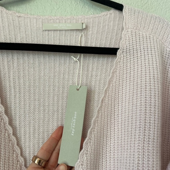 Revolve One Grey Day | Cashmere Pink Wrap Sweater - Picture 2 of 8